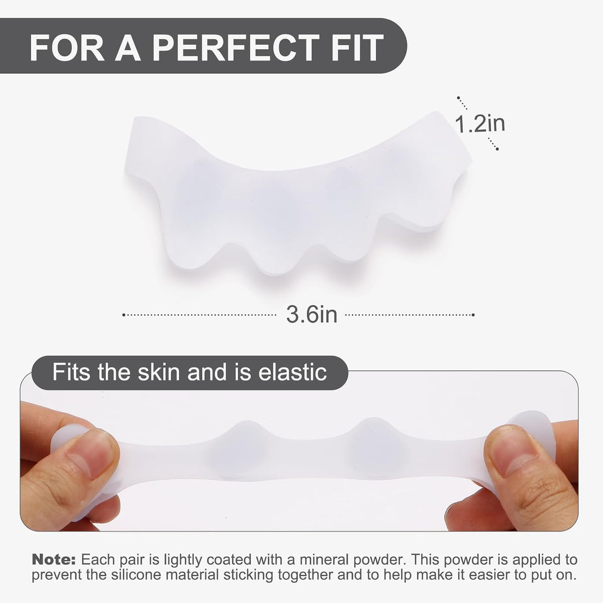 White Gel Toe Separators for Bunions and Hammertoes – 1 Pairs