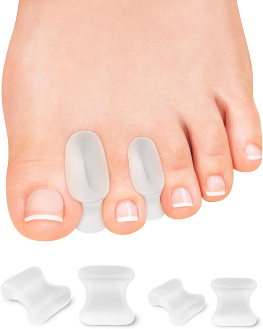 PGRODE Gel Toe Spacers Silicone Toe Separators for Women and Men, 12 Pack