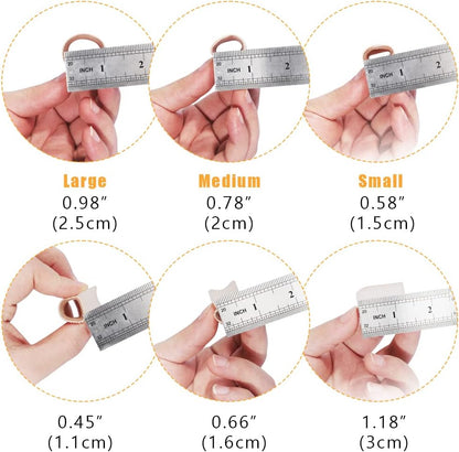 Povihome 6 Pack Gel Toe Spacer Separators(0.6'' Thick), Bunion Corrector for Overlapping Toe (1st/2nd Toe), Silicone Toe Spacers with Soft Gel Lining for Hallux & Bunion Pain Relief