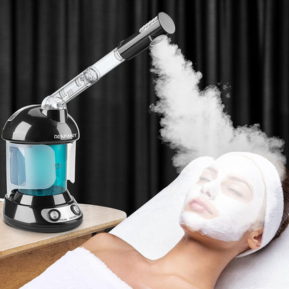 DENFANY Facial Steamer with Ozone Extendable 360° Arm - for Home or Salon