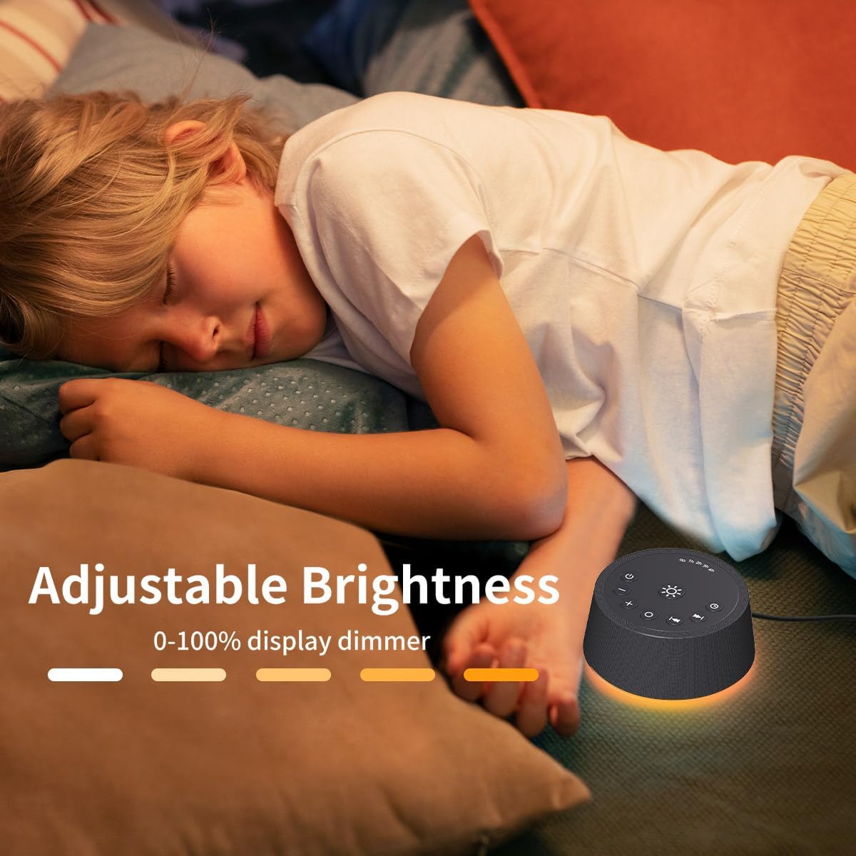 SoundLegend Sleep White Noise Sound Machines 32-Level Volume 30 Sounds 12 Colors Light 5 Timers Adjustable Light Brightness Compact for Everyone Travel Gift Memory Function
