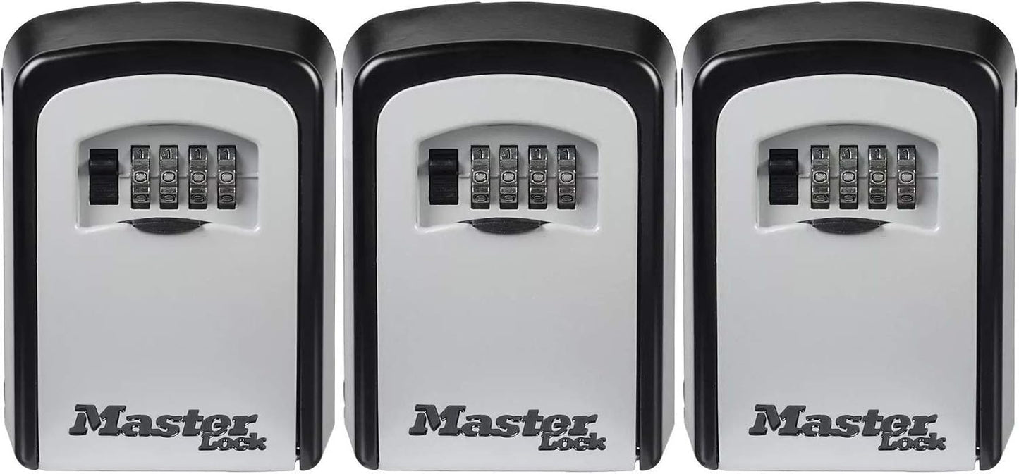 Master Lock Set Your Own combination Wall Mount Lock Box, 5 Key capacity, Black 5401EC