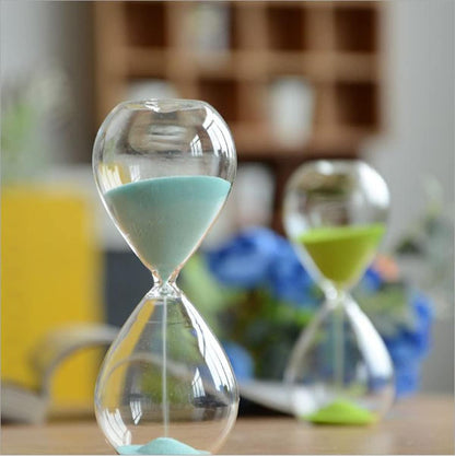 Hourglass, HoveBeaty Hand-Blown Sand Timer Set for Time Management 15 Minutes Durable Glass Construction (15 Min, Black)