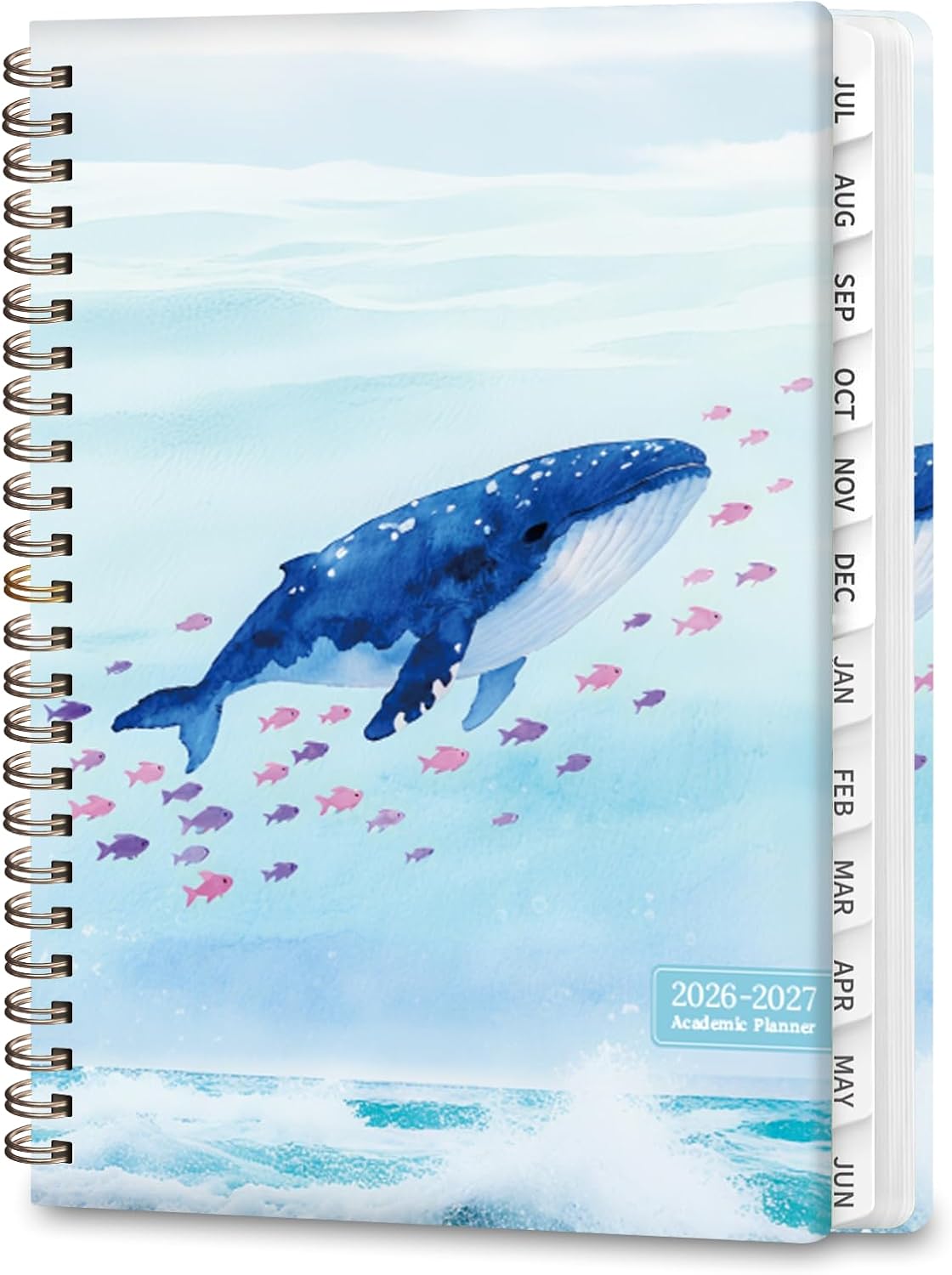 Planner 2026-2027, Weekly and Monthly Calendar Planner, JUL 2026 - JUN 2027 | Academic Year, Daily Agenda Book, A5(6.3'' x 8.5''), Sprial Bound, Inner Pocket, Office School Use