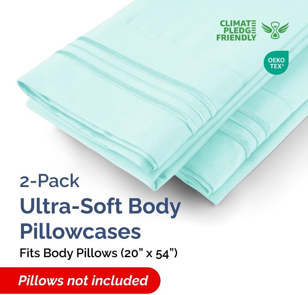 Standard Pillow Cases Set of 10 - Ultra Soft Hotel Quality Pillowcase Covers - Comfy, Cozy & Wrinkle Free - Shrink, Stain and Fade Resistant - Machine Washable Pillow Protectors - 10 Pcs Set - White - Colors B