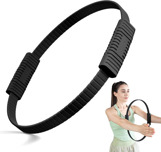 Pilates Kit, 13.5" Pilates Ring with Mini Ball & Resistance Bands