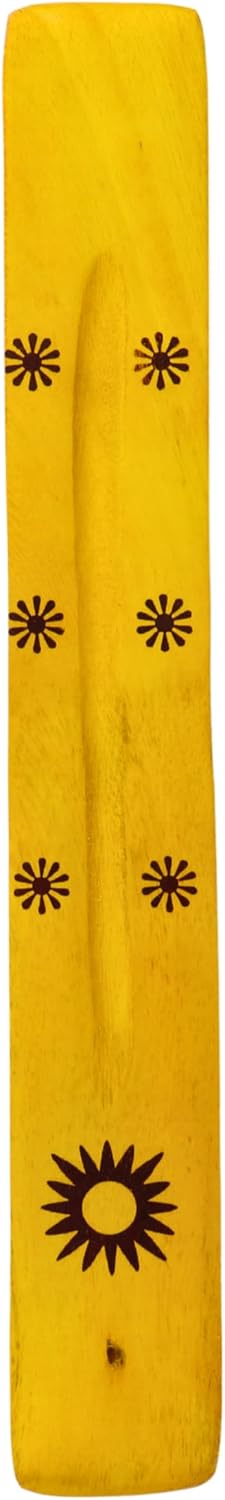 Hosley Wood Incense Holder Sun 10 Inches Ideal Gift for Wedding, Aromatherapy, Zen, Spa, Reiki, Meditation