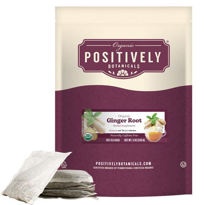 Organic Positively Botanicals Company, Milk Thistle Herbal Tea Bags, 20 Count