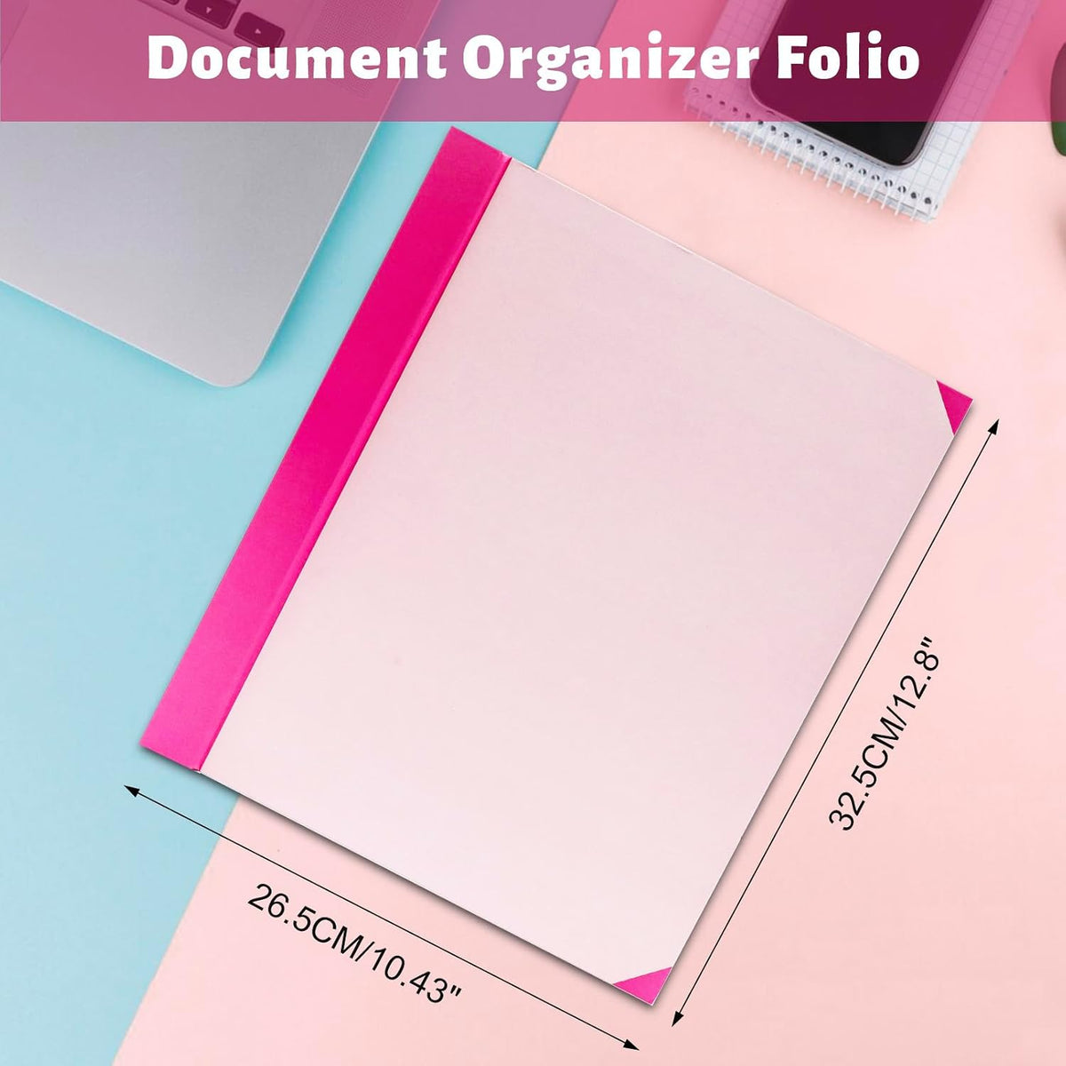 Document Organizer,File Organizer for Paper,Important Documents for Office and School,in Case I Go Missing Binder(Pink,2In Thick)