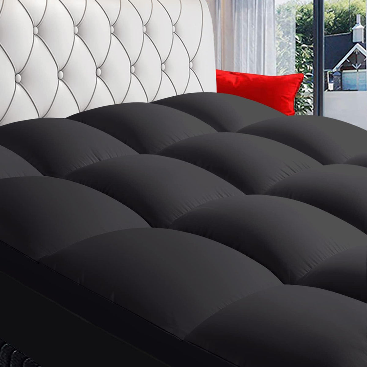 COONP Queen Mattress Topper, Cotton Extra Thick Pillow Top Mattress Pad