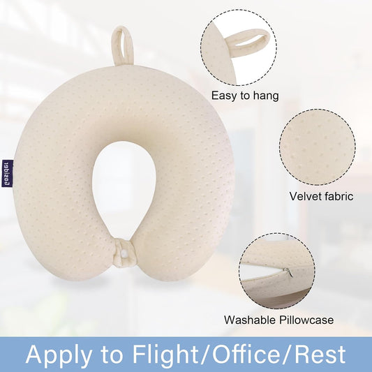 Neck Pillows for Sleeping Travel Pink Travel Pillow Comfortable U Shape Memory Foam Pillows Neck and Head Support Portable Travel Neck Pillow Suitable for Planes, Trains, Self-Driving Cars