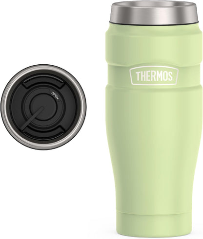 THERMOS Stainless King Vacuum-Insulated Travel Tumbler, 16 Ounce, Matte Steel
