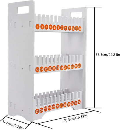 Portable 36-Slot Mobile Phone Holder, PVC Phone Storage Organizer with Numbered Slots, Curved Design, Rounded Corners, for Classroom, Office, Conference Use