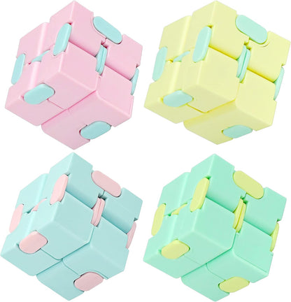 Infinity Cube Fidget Toy Stress Relieving Fidgeting Game for Kids and Adults,Cute Mini Unique Gadget for Anxiety Relief and Kill Time (Macaron Blue)
