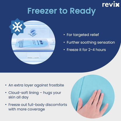 REVIX Ice Packs for Injuries Reusable, 2 Packs Hot and Cold Pack with Adjustable Strap, Flexible Ice Wraps for Joints and Muscle, Rotator Cuff, Back, Knee Discomfort Relief (10" x 5" Blue)