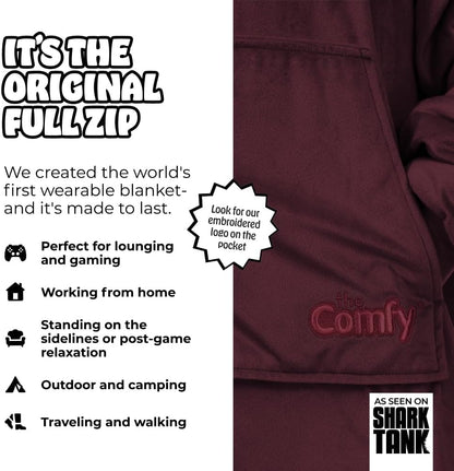 THE COMFY Original | From Shark Tank | Patented | Oversized Sherpa Wearable Blanket Hoodie| Gift for Women & Men | One Size