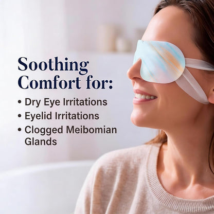 FACEMOON 30 Pack Self-Heating Steam Eye Masks for Dry Eyes: Moist Heat Warm Compress for Stye Fast Relief & Digital Eye Strain, Disposable Heated Eye Mask, No Microwave Needed, Unscented Travel Ready