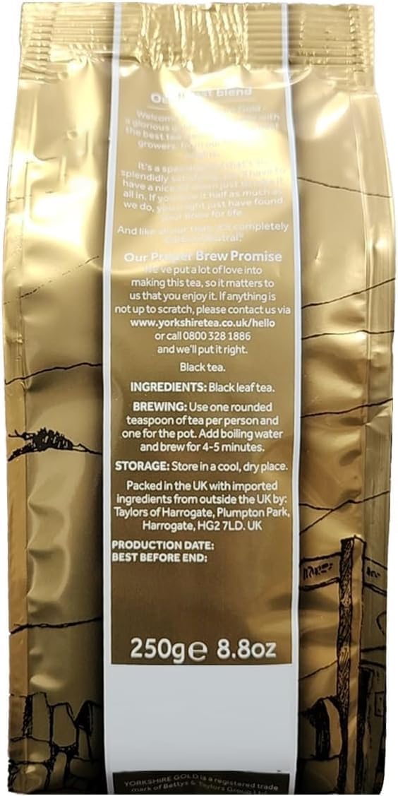 Yorkshire Tea, Gold, Black Loose Leaf Tea, 8.8 oz (Pack of 1)