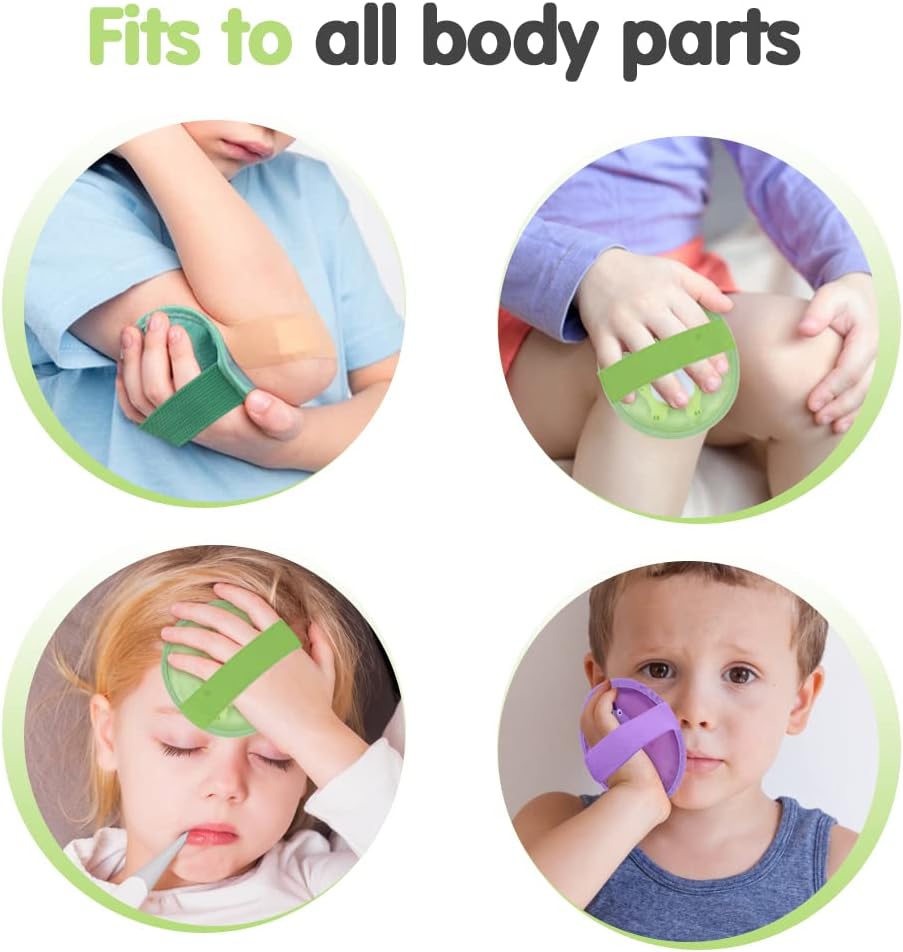 Hilph Kids Ice Packs for Boo Boos - FSA Eligible HSA, 3 Pack Gel Ice Packs for Toddlers & Children Injuries Reusable, Soft Small Hot & Cold Pack for Bumps, Bruises, Fever, Get Well Gifts