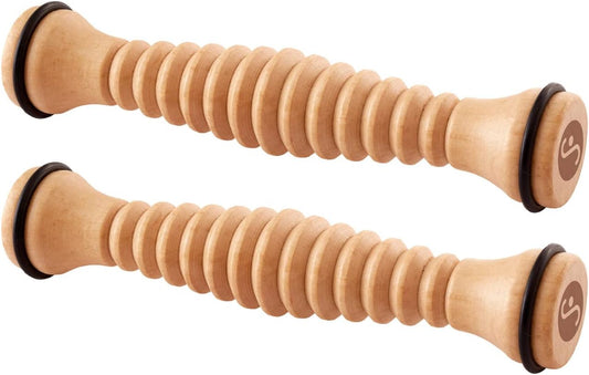 Body Back Wooden Foot Roller - Wood Therapy Massage Tool For Plain Relief