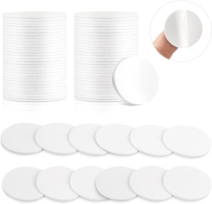 NFC Tag NFC Stickers White NTAG215 Tag Rewritable Round Coin NFC Cards with Adhesive Back Compatible with Tagmo NFC Enabled Mobile Phones