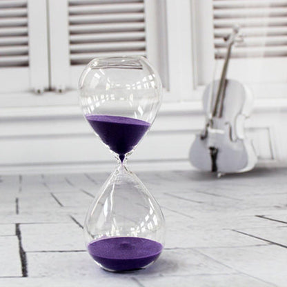 Hourglass, HoveBeaty Hand-Blown Sand Timer Set for Time Management 15 Minutes Durable Glass Construction (15 Min, Black)