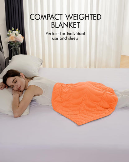 Kaisa Weighted Lap Blanket 7 lbs 41" x 53", Cozy Luxury Crystal Velvet Small Weighted Blanket for Adults, Portable Travel Weighted Blanket for Relaxation, All-Season Blanket, Machine Washable, Green