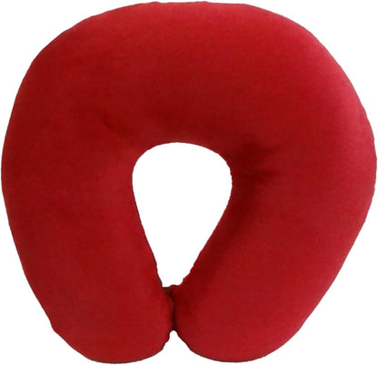 Wolf Essentials Adult Fleece Travel Neck Pillow for Airplane, Charcoal