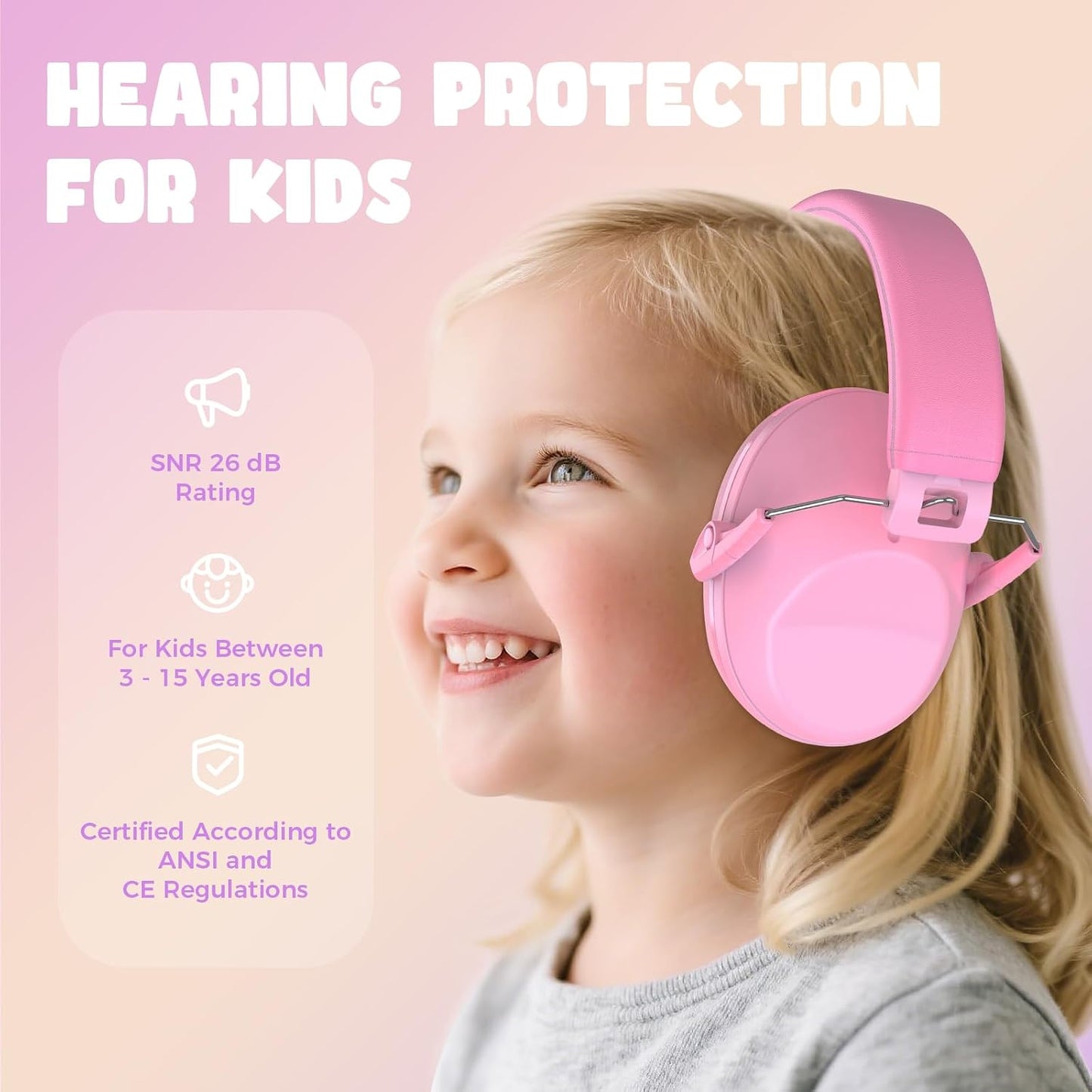 ProCase Kids Noise Cancelling Headphones, Kids Ear Protection Monster Jam Truck, Fireworks Hearing Protection Noise Reduction, Noise Canceling Earmuffs for Sensory Autism Toddler Children -Red