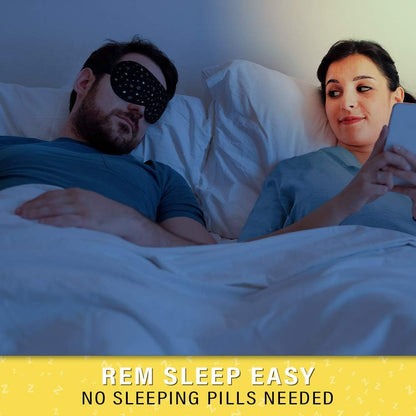 Jersey Slumber 100% Silk Sleep Mask for Women Men Side Sleeper - Light Blocking Eye Mask for Sleeping, Zero Pressure Soft Blindfold, Adjustable Strap, Silk Eye Cover for Travel Nap - Black