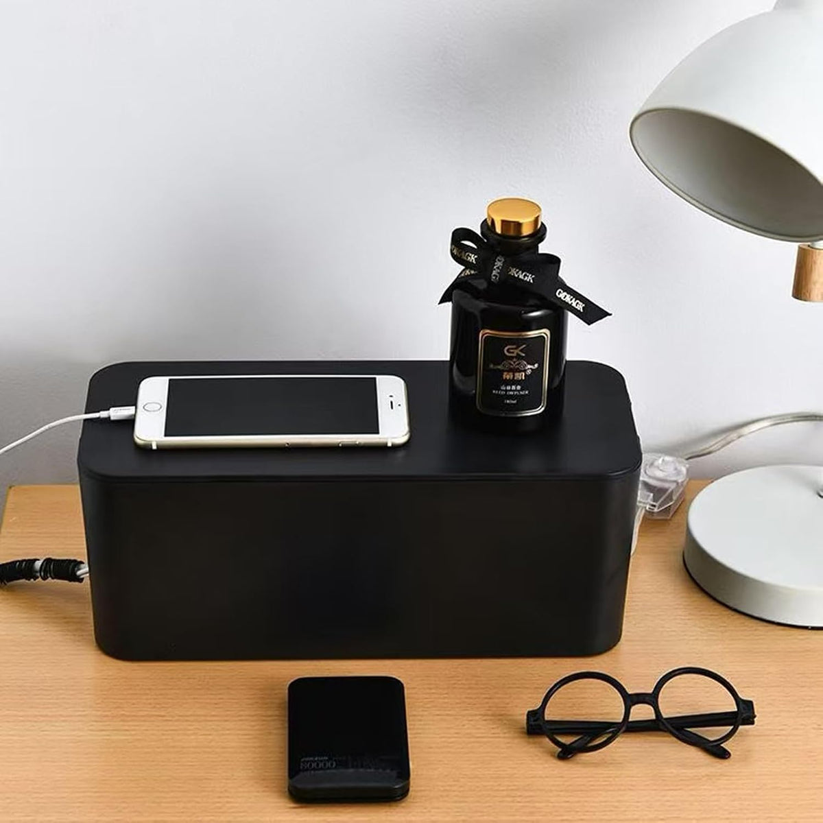 Cord Organizer Box Cable Management Hide Power Strips & Cords