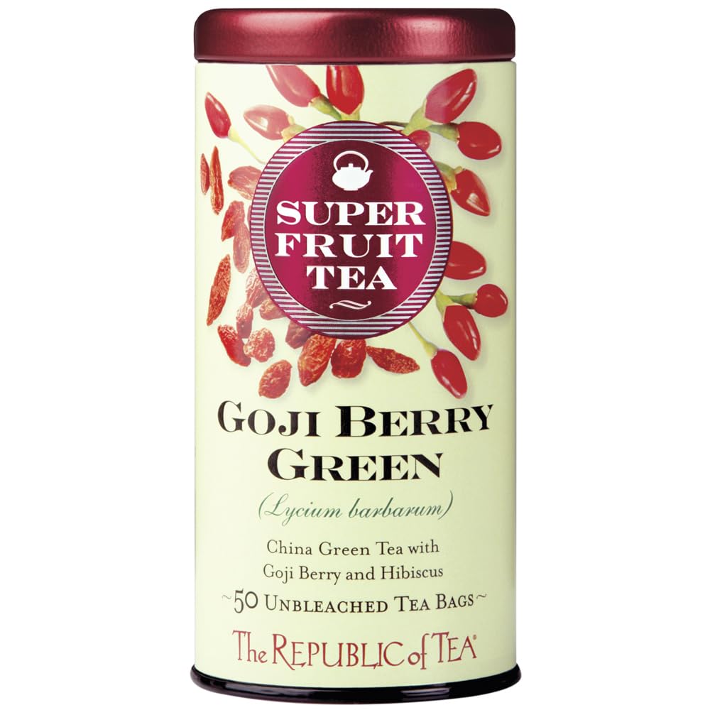 The Republic of Tea SuperFruit Goji Berry Green Tea, Low Caffeine, 50 Count
