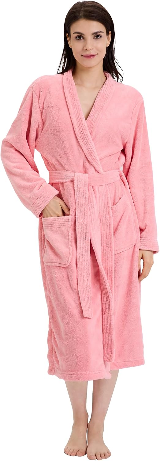 PJGGZ Towel Robe for Women – Soft Absorbent Kimono Bathrobe, Quick-Dry Spa Shower & Hotel Use
