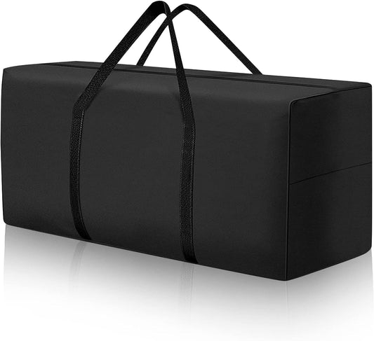 177 Gallon Outdoor Cushion Storage Bag 68 inch Extra Large Patio Furniture Cushion Storage Bag Waterproof Garden Cushion Storage Covers with Zipper and Handles Black (68"L x 30"W x 20"H)
