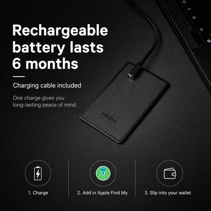 Ekster Finder Card,Wallet Tracker Card,Rechargeable Bluetooth Tracking Card