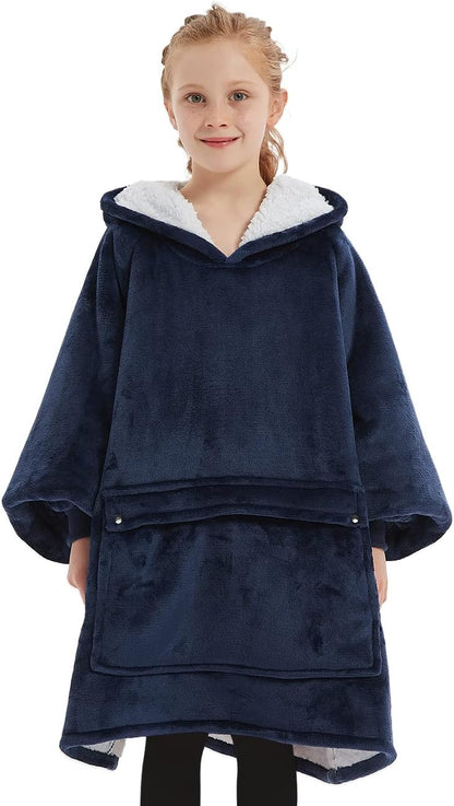 KFUBUO Wearable Blanket Hoodie for Adults Sherpa All Patterns Cat Oversized Sweatshirt Blanket with Pockets for Women