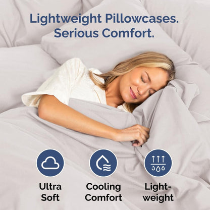 Standard Pillow Cases Set of 10 - Ultra Soft Hotel Quality Pillowcase Covers - Comfy, Cozy & Wrinkle Free - Shrink, Stain and Fade Resistant - Machine Washable Pillow Protectors - 10 Pcs Set - White - Colors A