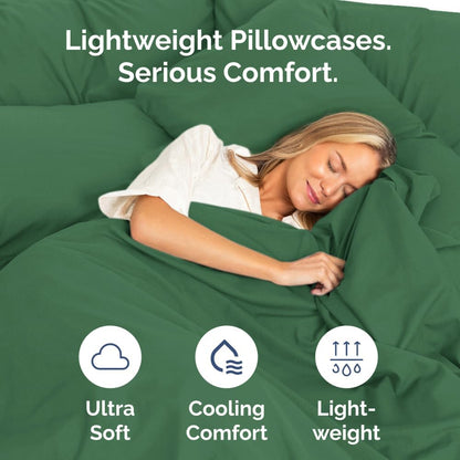 Standard Pillow Cases Set of 10 - Ultra Soft Hotel Quality Pillowcase Covers - Comfy, Cozy & Wrinkle Free - Shrink, Stain and Fade Resistant - Machine Washable Pillow Protectors - 10 Pcs Set - White - Colors B