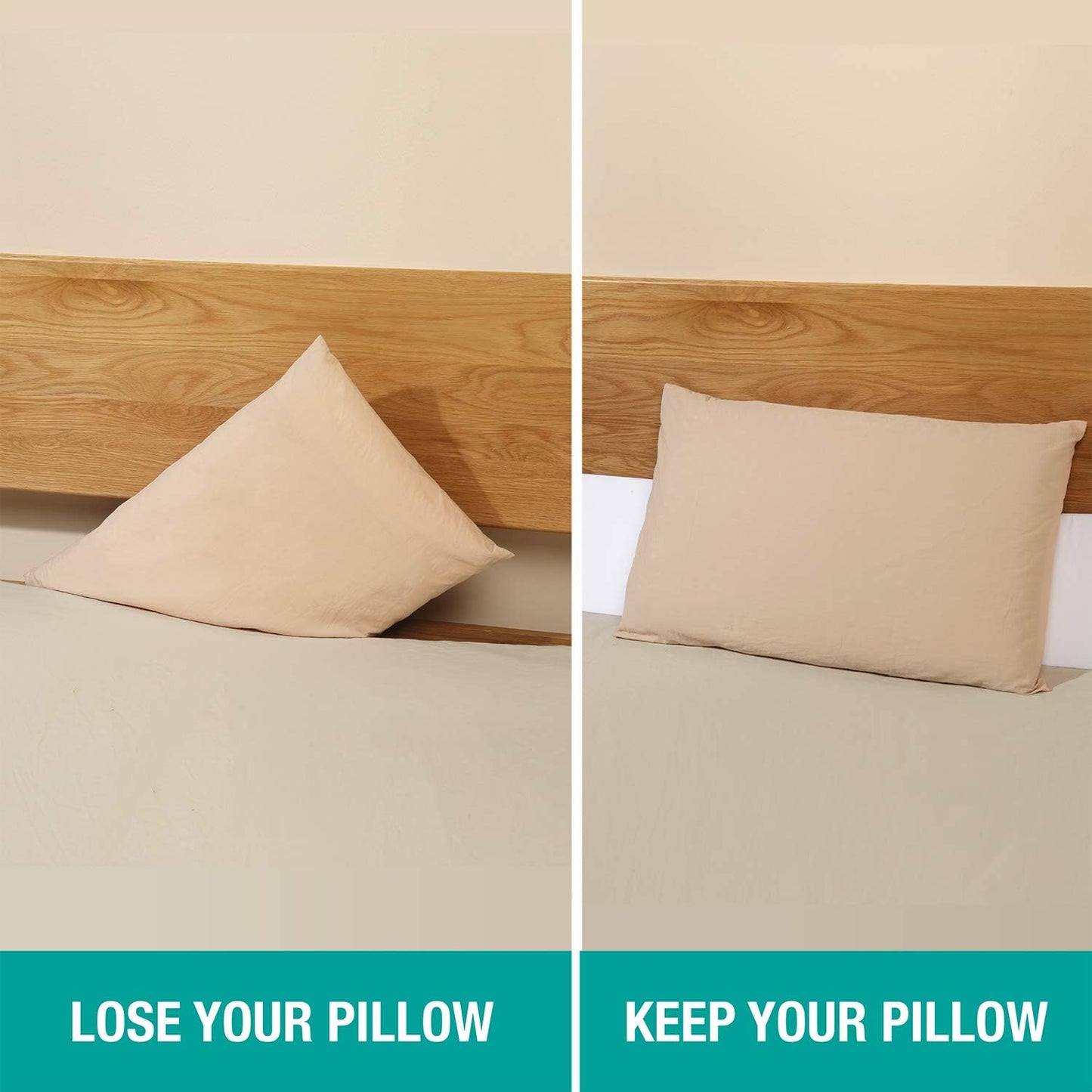 Vekkia 34" Extra-Long Wedge Pillow, 5.5" Bed Wedge Pillow for Sleeping,Gray