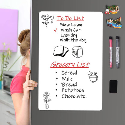 Magnetic Dry Erase Board Fridge Whiteboard Sheet 20"x13"