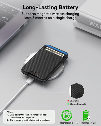 TWZKG for MagSafe Wallet, Works with Apple Find My,5 Card Holder with Stand