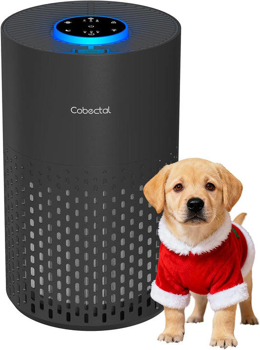 Air Purifiers for Bedroom Home, Cobectal Air Cleaner with HEPA 3-in-1 Filter for Room up to 1050 ft², Aroma Function, Sleep Mode, Portable Air Purifiers for Office, Dorm, RVs, White