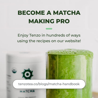 Tenzo Matcha Green Tea Powder, Organic Cafe Sweetened Matcha Latte Green Tea Powder, Ceremonial Barista Crafted Mix - Authentically Japanese - Matcha Latte Mix (35.27 Ounce)