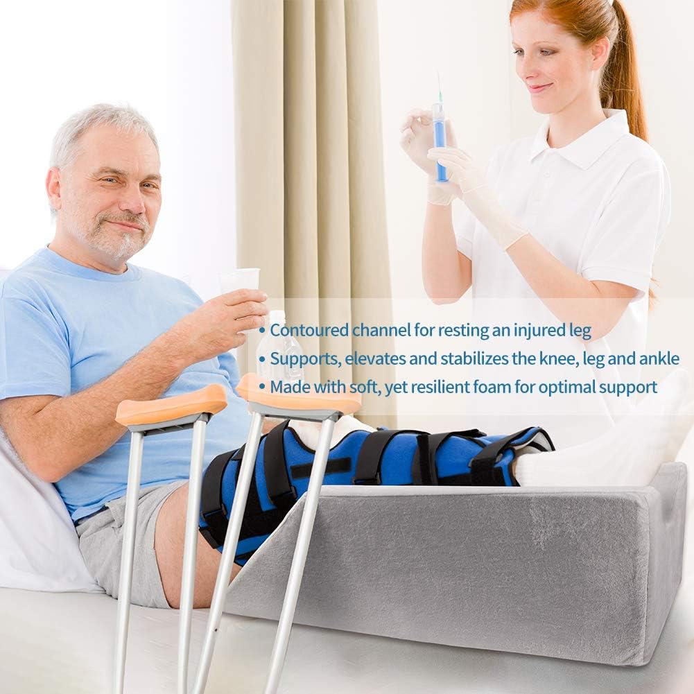 LightEase Memory Foam Leg Support and Elevation Pillow for After Surgery