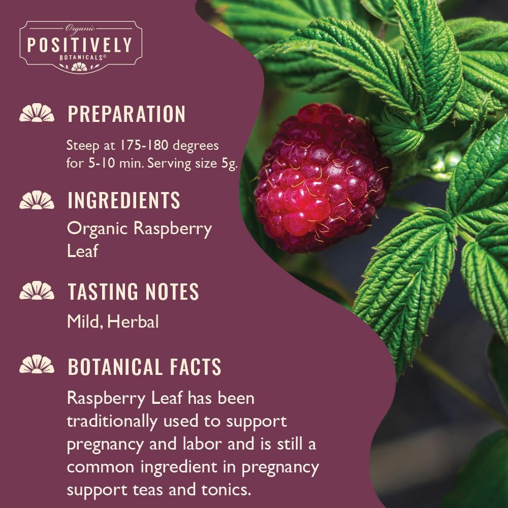 Positively Botanicals, Organic Raspberry Leaf, K-Cup® Compatible, 24 Pods