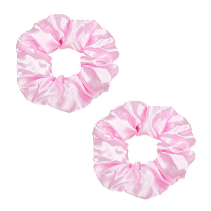 16 Pcs Scrunchies for Women - Black Satin Silk Scrunchies for Girls Hair Ties Elastics Bands Ponytail Holder Hair Accessories