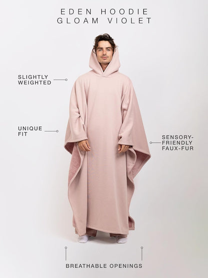 FREE THE SHEEP Eden Hoodie – Oversized Weighted Hoodie Cloak with Ultra-Soft Faux Fur Liner