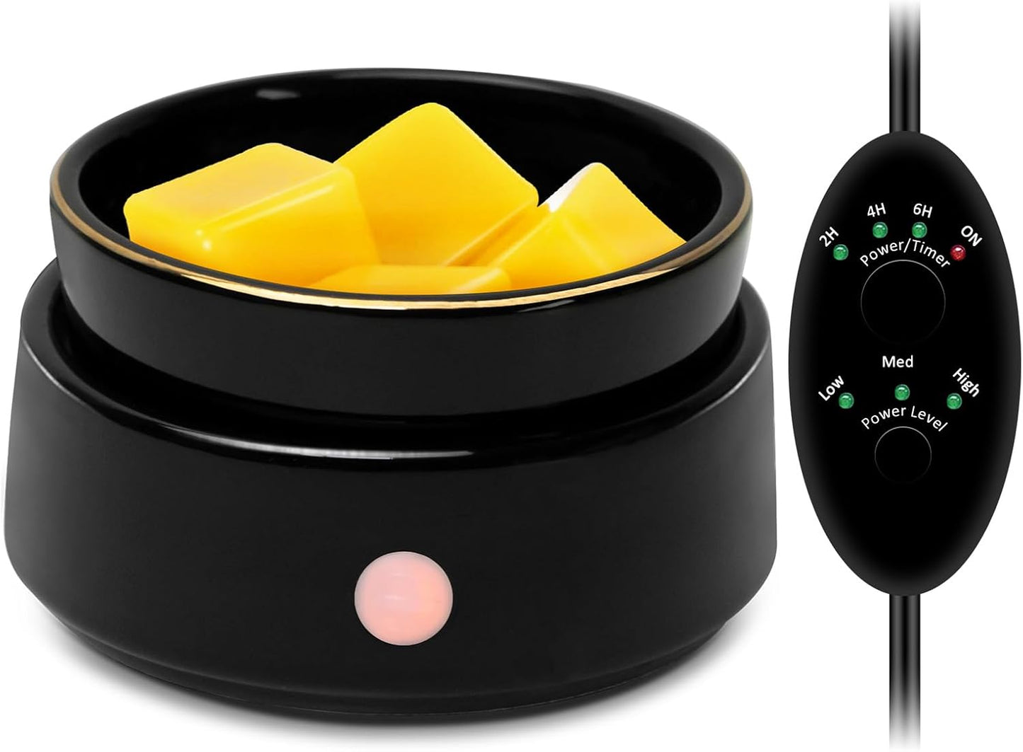 Candle Wax Melt Warmer with Safety Timer Auto Shut-Off Ceramic Electric Wax Burner Melter Timer Adjust Fragrance Intensity for Scented Wax Melts Candle Jars Essential Oils Home Office Gift Decor