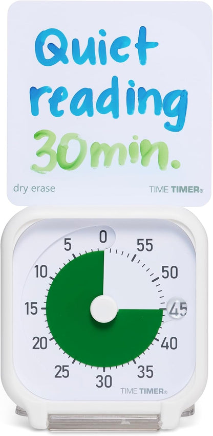 Time Timer 3 inch Visual Timer — 60 Minute Kids Desk Countdown Clock with Dry Erase Activity Card and Desktop App Access — for Kids Classroom, Homeschool Study Tool, Task Reminder, Home and Kitchen