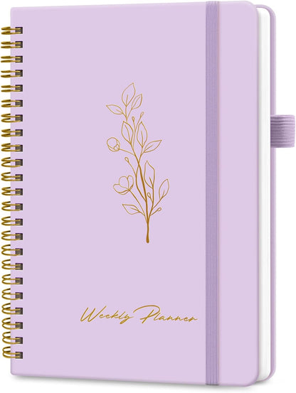 Taja Undated Weekly Planner, Weekly To Do List Notebook with Goal & Habit Tracker Organizer, A5 Weekly Planner Notebook with Spiral Binding, 6.1" x 8.2" - Green